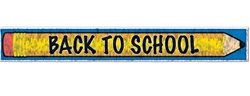 Metallic Back To School Fringe Banner