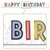 Glittered Metallic Happy Birthday Banner