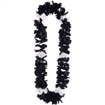 Black and White Silk N Petals Elegance Leis (1/pkg)