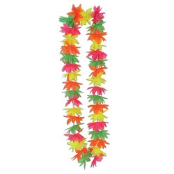 Multicolor Silk N Petals Neon Lotus Leis (1/pkg)