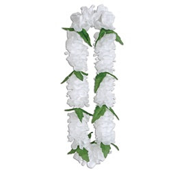Silk N Petals Big Island White Leis (1/pkg)