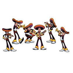 Festive Mariachi Cutouts (6/pkg)