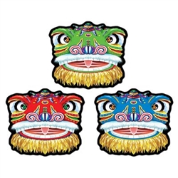 Chinese Lion Cutouts (3/Pkg)