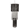 Black and Silver 3-Tier Shimmering Chandelier