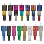 3-Tier Shimmering Chandelier 4' Long (Choose Color)