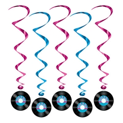 Rock and Roll Record Whirls (5/pkg)