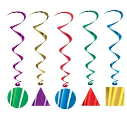 Party Shape Whirls (5/pkg)