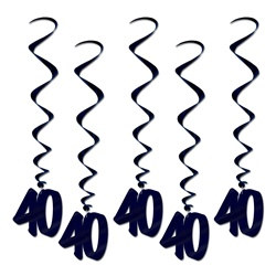 Black 40 Whirls (5/pkg)