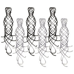 Black and Silver Shimmering Whirls (6/pkg)