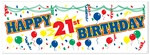 Happy 21st Birthday Sign Banner