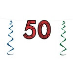 50th Glittered Streamer