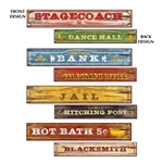 Old Western Sign Cutouts (4/pkg)