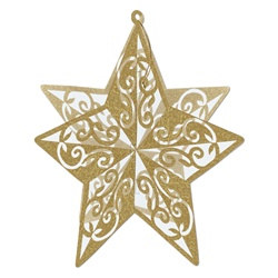 3-D Gold Glittered Star Centerpiece