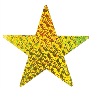 Gold Prismatic Foil Star (choose size)