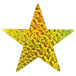 Gold Prismatic Foil Star (15 inch)