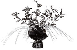 Black and Silver Musical Note Gleam N Spray Centerpiece