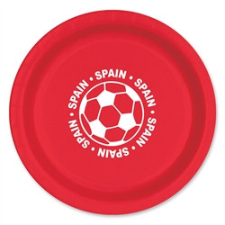 Spain Soccer Plates (8/Pkg)