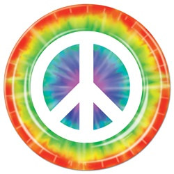 Peace Sign Lunch Plates (8/pkg)