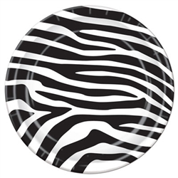 Zebra Print Lunch Plates (8/pkg)