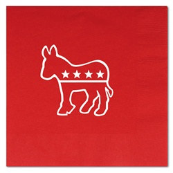 Red Democratic Luncheon Napkins (16/pkg)