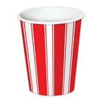 Red & White Stripes Beverage Cups (8/pkg)