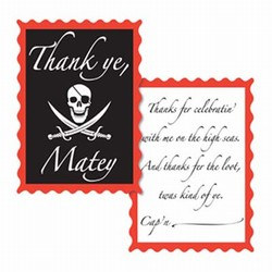 Pirate Thank You Notes