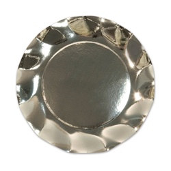 Metallic Silver Large Plates (10/pkg)