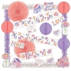 The Mother's Day Decorating Kit is a budget friendly way to decorate an area or event for Mother's Day. Each kit contains over 20 pastel color decorations with floral theme. Contains tissue fans, balls, streamers and printed cutouts and banners.