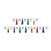 Give big birthday wishes with this Happy Birthday Tassel Streamer.  Your guest of honor will be wowed when the see this large multi-colored tassel streamer hanging from the wall!  Comes completely assembled and contains two ready to hang streamers.
