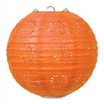 Orange Lace Paper Lanterns (3 Per Package)