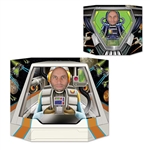 Pilot your own space shuttle or an alien aircraft with this photo prop. Just place your face in the perforated area and snap a picture!