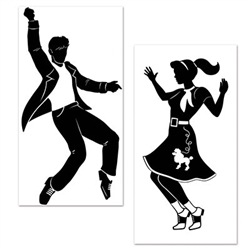 Bust a move and decorate with our Rock & Roll Props. There is one male and one female prop in the package, measuring 5.29 feet and 4.67 feet respectively. The props are suited for indoor and/or outdoor use. Comes two per package.