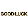 Say good luck to that special someone by decorating the home, office or classroom with our Good Luck Foil Streamer. The letters are black, while the rest of the streamer is gold. It measures 35 inches long and it comes jointed and completely assembled.