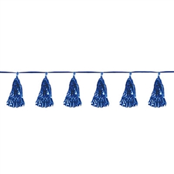 Blue Metallic Tassel Garland