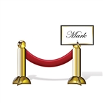 Stanchions line the red carpet at major Hollywood events, so bring the stanchions to your awards night or Hollywood theme party! Just write the name on the white section and stand the stanchions up for some classy place cards. Comes four per package.