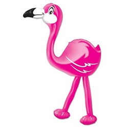 Add some color and a touch of the tropics to your Hawaiian or luau themed party with our Inflatable Flamingo. When fully inflated, it measures 24 inches and can be used both indoors and out. Comes one Inflatable Flamingo per package.