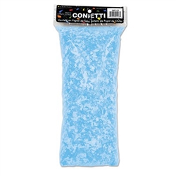 The Light Blue Tissue Confetti is made of tissue. Each bag contains 3.75 quarts. Sold one bag per package. Great for a baby shower, a gender reveal party or any theme party you're having!