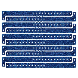 Blue Plastic Sparkle Wristbands