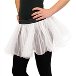 Finish off your ballerina outfit with our White Tutu. It's made of 100% polyester and is a one size fits most. Just slide this tutu over a pair of tights and you're instantly a ballerina! We have other colors including black, purple and lime green.