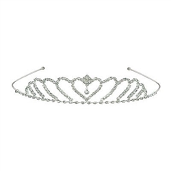 The Royal Rhinestone Tiara is made of metal with clear rhinestones. Fits full adult head size. One size fits most. Contains one per package. Due to hygiene-related concerns, this item is not eligible for return.