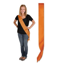 Orange Satin Sash