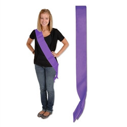 Purple Satin Sash