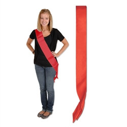 Red Satin Sash