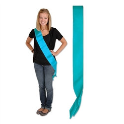 Turquoise Satin Sash