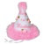 Pink Baby's 1st Birthday Cone Hat