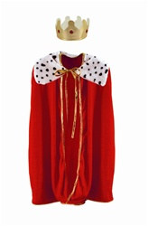 Child's Red Robe w/Crown, 33 inches