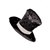 Black Top Hat Hair Clip