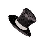 Black Top Hat Hair Clip