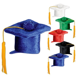 Mini Plush Graduation Cap Hair Clip (Select Color)