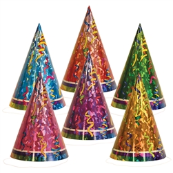 Prismatic Party Hats (6/Pkg)